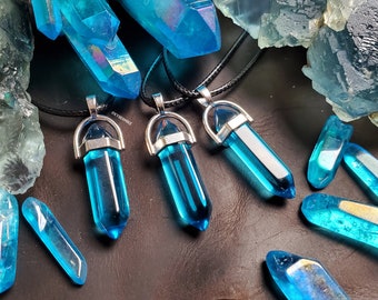 Kyber Crystal Pendant Star Wars Jedi Sith Themed Necklace YELLOW Hand Made Wire Wrapped Quartz Crystal Necklace Cosplay Prop Replica