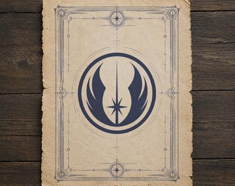 Jedi Order Wall Scroll: Star Wars Inspired Parchment Print