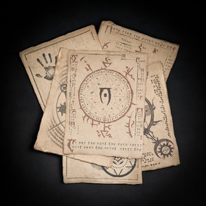 TES Inspired Scroll Prints 6pc: Weathered Fan Art Scroll Replicas