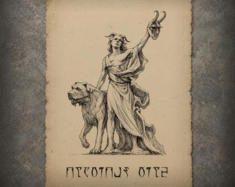 Daedric Wall Art, CLAVICUS VILE, TES Inspired Fanart Parchment Print