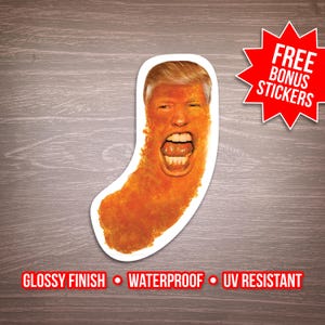 100pc CHEETO TRUMP - Anti Trump Stickers - Political Protest Decal - Leftist Liberal Meme Decals + Free Random Stickers