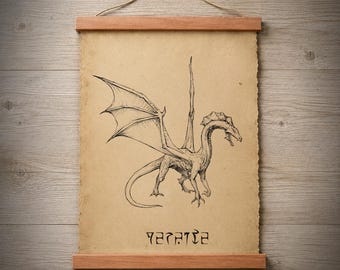 Daedric Wall Art, PERYITE, TES Inspired Fanart Parchment Print