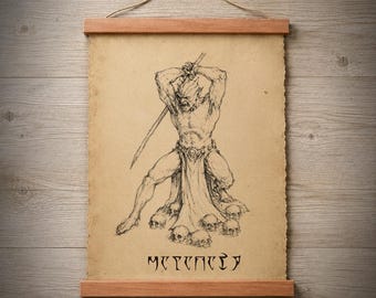 Daedric Wall Art, MALACATH, TES Inspired Fanart Parchment Print