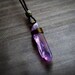 Kyber Crystal Pendant - JEDI VANGUARD - PURPLE - Star Wars Inspired Necklace Cosplay Prop Replica Hand Made Quartz Crystal Necklace 