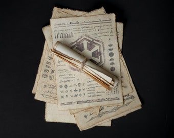Ancient Sith Scrolls: Star Wars Inspired Cotton Parchment Prints (Set of 6)