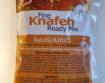 2 lb - Fine Knafeh Ready Mix, Fresh Knafeh, Fine Knafeh, Knafeh Na3meh, Knafa Naameh, Knafeh Nabulsieh