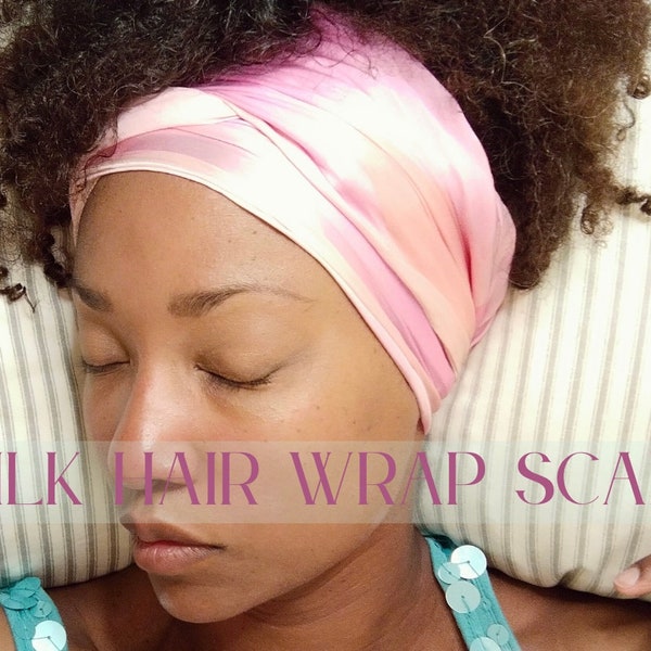 100% Silk Hair Wrap/Edge Wrap/Silk Head Scarf/Sleep Scarf/Protective Style/Hair Scarf/Natural Hair/Afro/Curly/Silk Press/Head Scarf