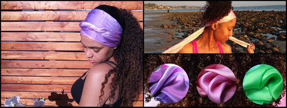 100% Silk Hair Wrap/edge Wrap/silk Head Scarf/sleep Scarf