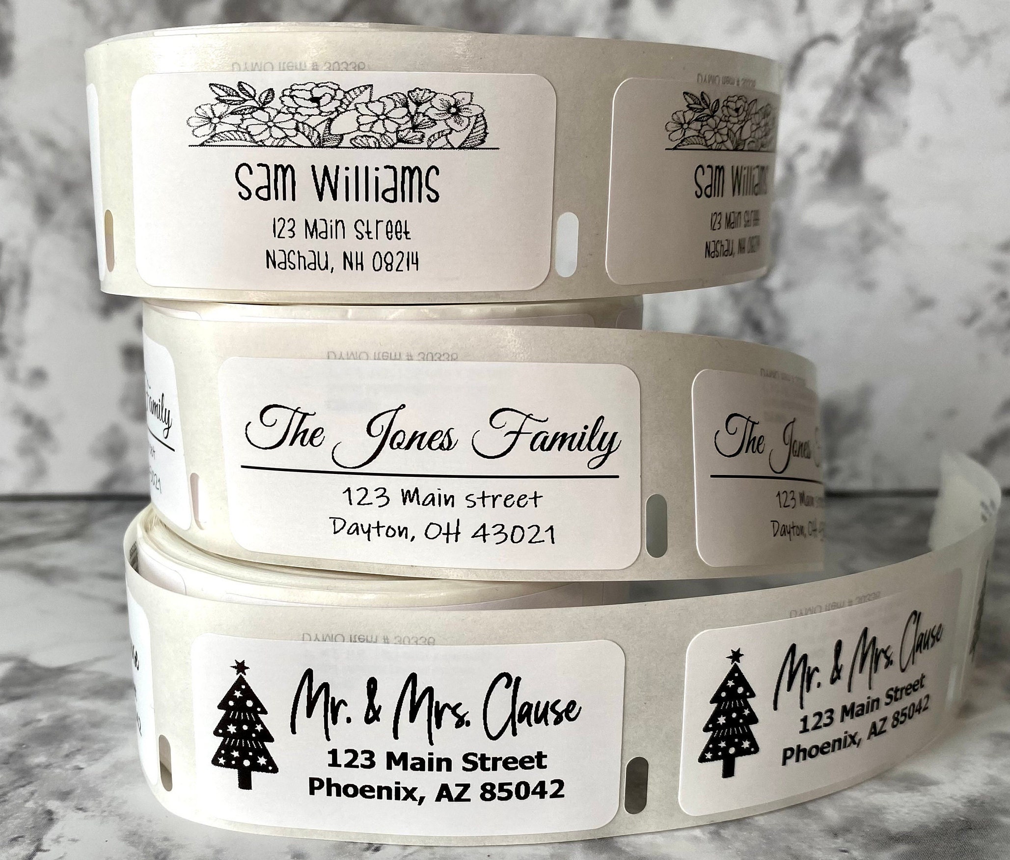 Personalized Return Address Labels – Custom Mailing Stickers for Wedding Invites, Save the Dates, Christmas Cards, Branding & Packaging