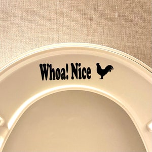 Whoa Nice C*ck Toilet Seat Decal