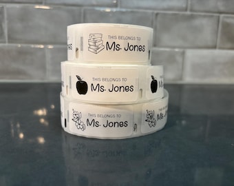 Teacher Labels | Teacher Name Labels Roll | Teacher Book Stickers | Personalized Name Labels Stickers