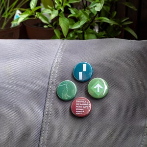 Bruce Trail Hiking Buttons Ontario Canada Hiking Trail Adventure Pin Outdoors Pinback Button Backpack Pins Gift for Hiker Set of 4 image 4