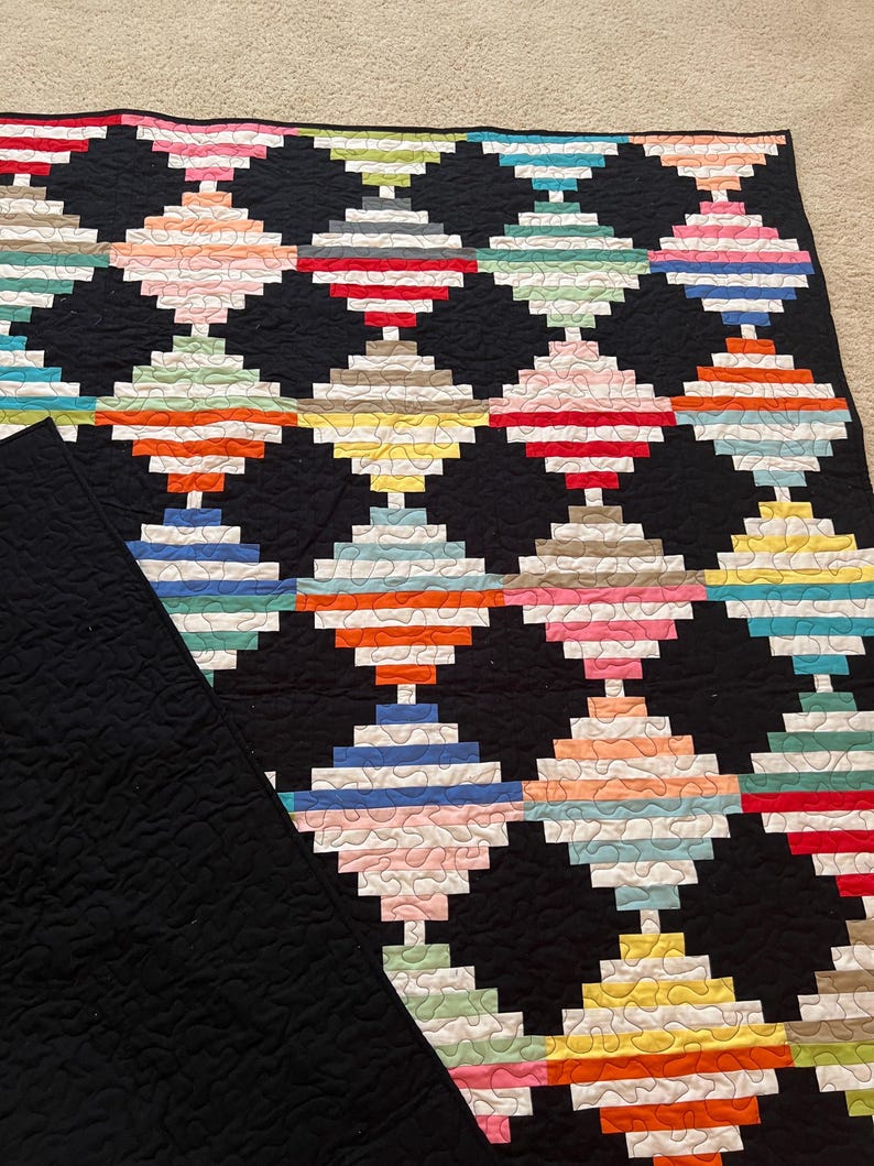 Solid Color Step Ladder Quilt Pattern. Handmade Quilt. 74" X 74" - Etsy