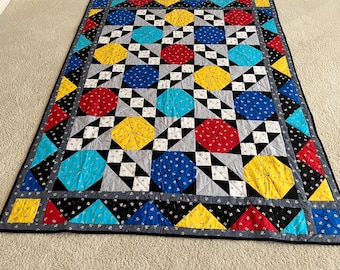 Handmade Quilt Lap size, 56" X 76"