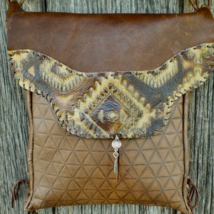 Handmade Leather Boho Western Crossbody