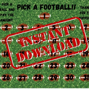 Football Calendar Fundraiser Digital PDF