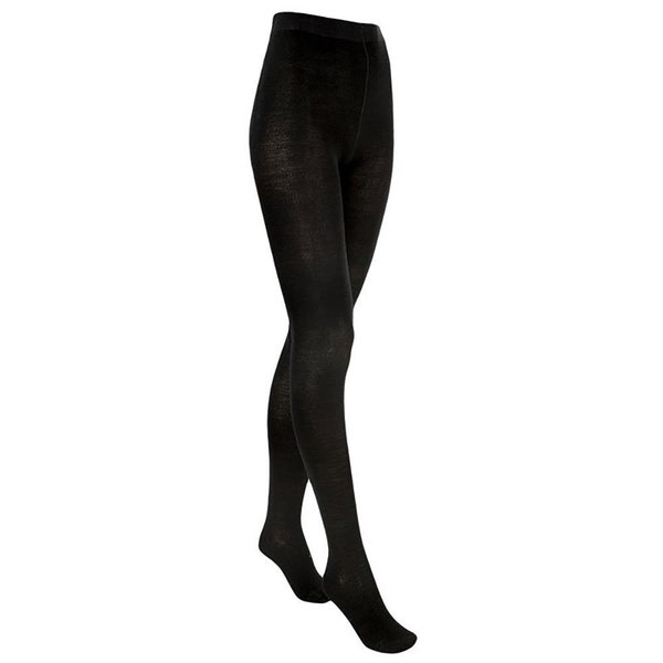 Collants noirs en laine pour femmes. Les indispensables de l'hiver. Chaud et doux. Coupe élégante. Confortable et protecteur. Pas de démangeaisons. NORME OEKO-TEX 100.