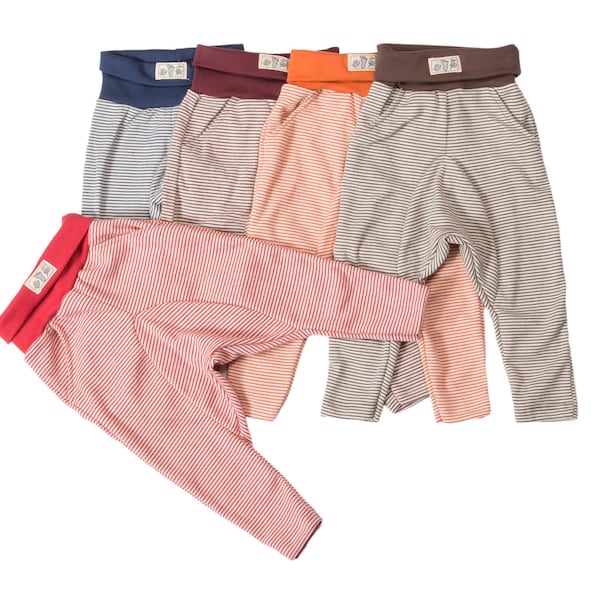 70% ORGANIC Merino Wool & SILK Baby Kid's Sweatpants/Joggers. Made in Germany. From 4 Months through 5 Years. KbT Certified.