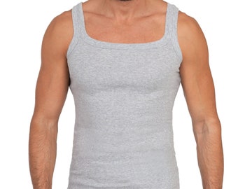 100% Ribbed Cotton Men's Muscle Tank Top. Proudly Made in Italy. Perfect for Layering.