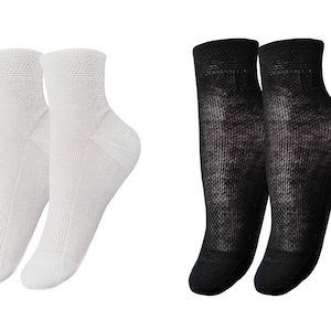 100% ORGANIC &quot;Filo di Scozia&quot; COTTON Ladies&#39; Socks. Made in ITALY. 1 Pair. Sheer, Silky, Lightweight. Casual/Dress Wear. See-Through.