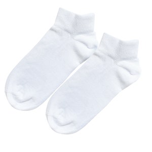 98% ORGANIC COTTON KID'S Ankle Socks 5-pack. Ages 5 Through 12. Comfy & Breathable. Basic Colors. Casual/Formal Wear. Back To School. White