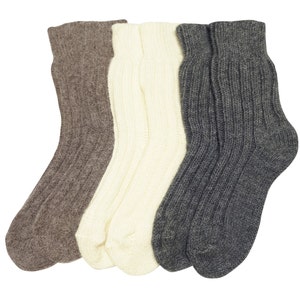 Alpaca-Wool Blend Knitted Socks for Men & Women. Made in Italy. 1 Pair.
