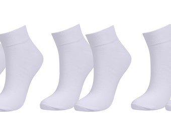 Calcetines tobilleros para hombre y mujer, 98 % algodón orgánico. Paquete de 3. Transpirables, cómodos y clásicos. Para uso diario.