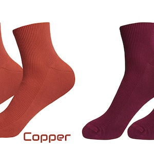 100% ORGANIC Combed COTTON Men's Quarter Socks. Made in ITALY. Breathable, Comfortable, Classic. Casual/Dress Wear. image 5