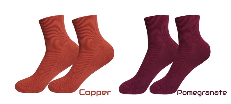 100% ORGANIC Combed COTTON Men's Quarter Socks. Made in ITALY. Breathable, Comfortable, Classic. Casual/Dress Wear. image 5