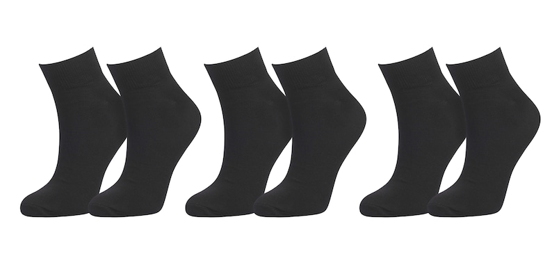 Ankelstrumpor i 98 % ekologisk bomull för män och kvinnor. 3-pack. Andningsbara, bekväma, klassiska. Vardagsbruk. bild 3