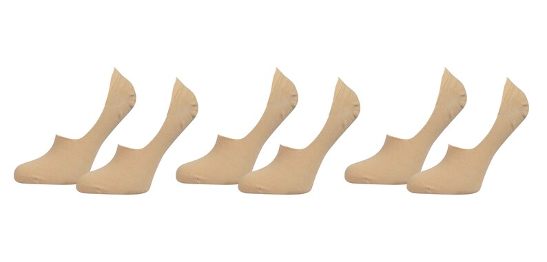 May include: Six pairs of nude no-show socks. The socks are made of a soft, breathable fabric and are designed to be worn with low-cut shoes.