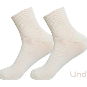 100% ORGANIC Combed COTTON Men's Quarter Socks. Made in ITALY. Breathable, Comfortable, Classic. Casual/Dress Wear. Undyed/Unbleached
