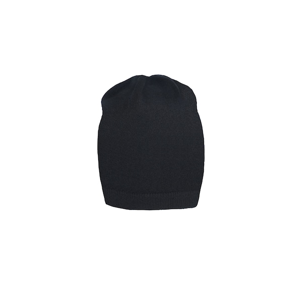BEANIE HAT IN BLACK WOOL 422174