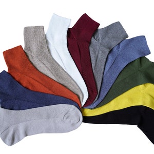 100% ORGANIC Combed COTTON Men&#39;s Quarter Socks. Made in ITALY. Breathable, Comfortable, Classic. Casual/Dress Wear.