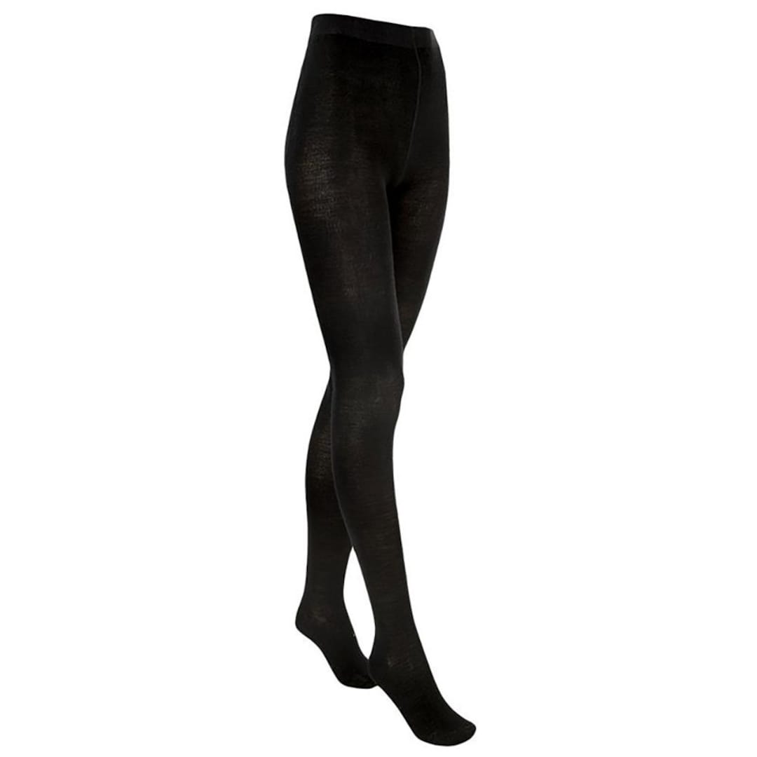 Wool Women's Black Tights. Winter Essentials. Warm and Soft. Elegant