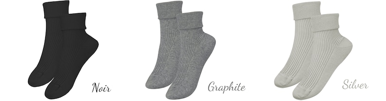 100% ORGANIC Combed COTTON Ladies' Socks. Made in ITALY. 1 Pair. Breathable, Comfortable, Classic. Casual/Dress Wear. Adjustable Length. image 4