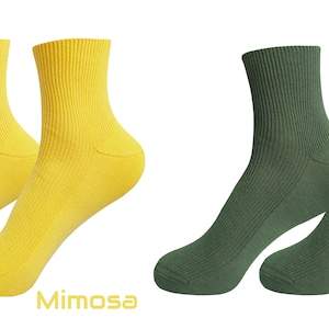 100% ORGANIC Combed COTTON Men's Quarter Socks. Made in ITALY. Breathable, Comfortable, Classic. Casual/Dress Wear. image 6