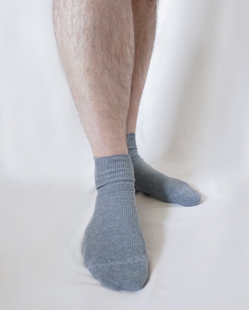100% ORGANIC Combed COTTON Men's Quarter Socks. Made in ITALY. Breathable, Comfortable, Classic. Casual/Dress Wear. image 10