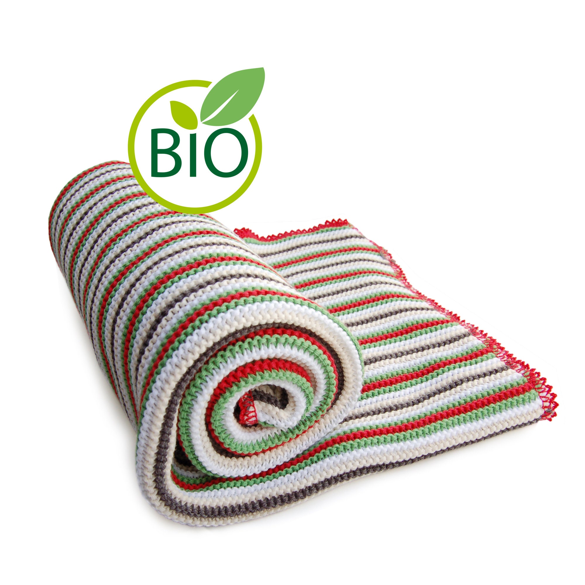 100 ORGANIC COTTON Knitted Baby Blanket. Made in Germany. Etsy