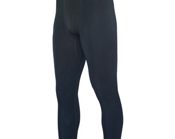 Merino Wool Blend Thermal Underwear Base Layer Men's Leggings Bottoms. Without Fly. Perfect Layering for Winter and Sports.Thermal Underwear
