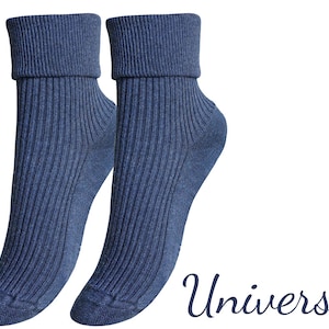 100% ORGANIC Combed COTTON Ladies' Socks. Made in ITALY. 1 Pair. Breathable, Comfortable, Classic. Casual/Dress Wear. Adjustable Length. image 9