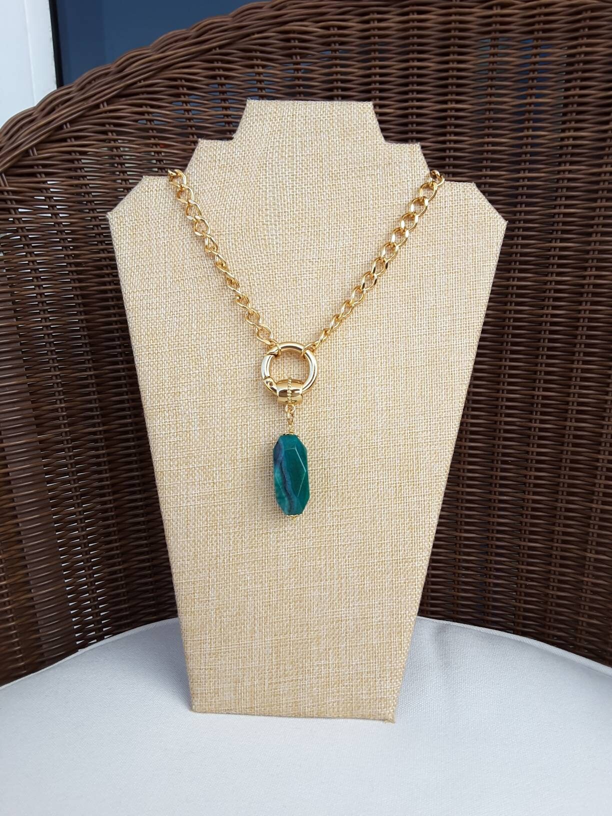 Eternal Earth: Stone pendant Necklace.