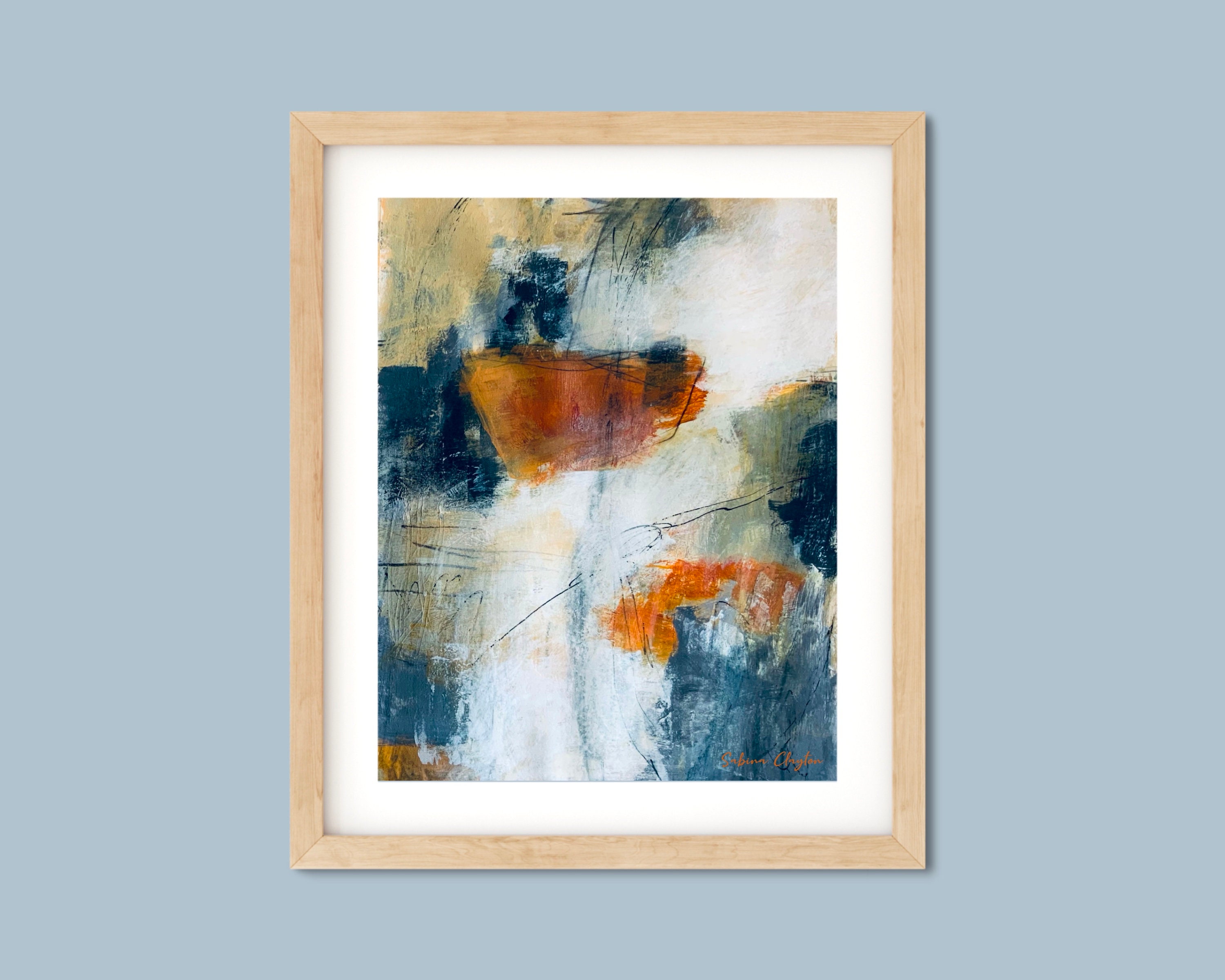 22+ Abstract Art Orange And Blue