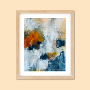Orange and Blue Abstract Art, Printable Wall Art, High Resolution, instant download printable, Blue, white, orange, abstract