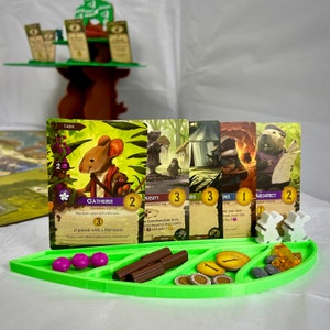 Bandeja de jogador Everdell Leaf - contém recursos, cartas e meeples