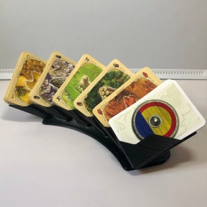 Settlers of Catan Angled Card Holder Resource Bank 6 or 8 Slots!