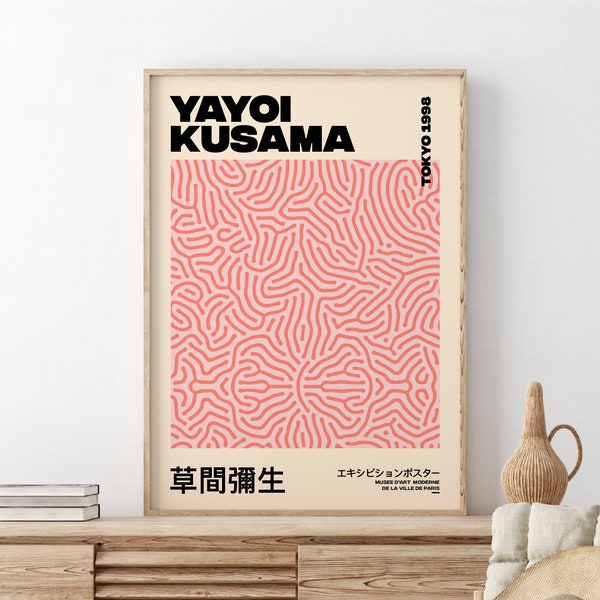 Yayoi Kusama Exhibition, Digital Download, Kusama Digital Poster, Yayoi Kusama Print, Yayoi Kusama Art Print, Printable Poster, Japanese Art