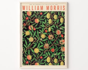 William Morris Lemon Print, Morris Art Print, William Morris Poster, Digital Download, Exhibition Art Poster, Vintage Print, Art Nouveau