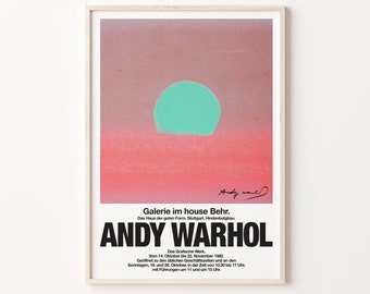 Andy Warhol Poster, Andy Warhol Sunset, Warhol Art Print, Digital Download, Printable Warhol, Warhol Sunset Print, Sunset Wall Art, Pop Art