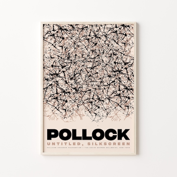 Pollock Poster, Jackson Pollock Print, Digital Download, Jackson Pollock Abstract Art, Pollock Printable, Pollock Digital, Printable Poster